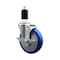 Service Caster 5'' Blue Poly Swivel 1-1/2'' Expanding Stem Caster with Brake SCC-EX20S514-PPUB-BLUE-TLB-112 - alternate 1